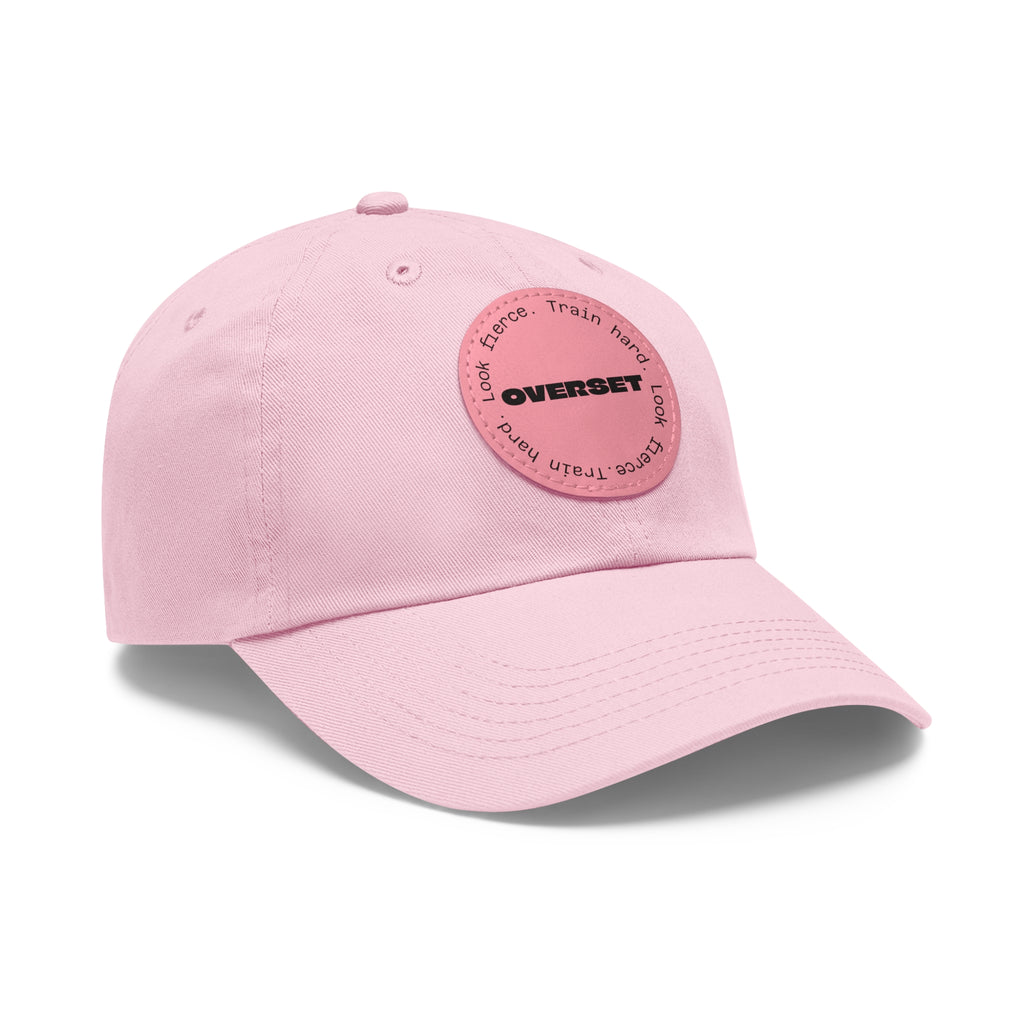 Casquette Dad Style Casual OVERSET™ – Patch Cuir Vegan et Broderie “Train Hard Look Fierce”, Unisexe | Divers Coloris