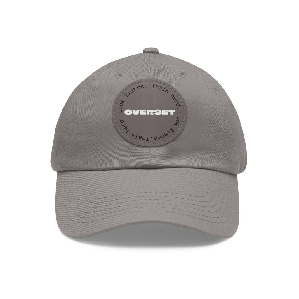 Casquette Dad Style Casual OVERSET™ – Patch Cuir Vegan et Broderie “Train Hard Look Fierce”, Unisexe | Divers Coloris
